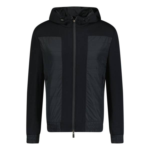 Canali Black Edition Tonal Hooded Hi-Tech Jacket
