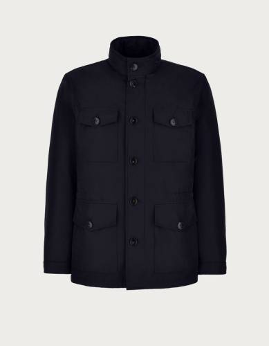 Canali Black Edition Tonal Hooded Hi-Tech Jacket