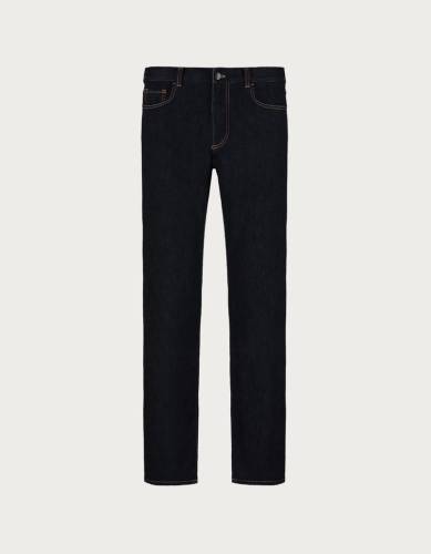 Canali Five-Pocket Trousers in Soft Touch Blue Denim
