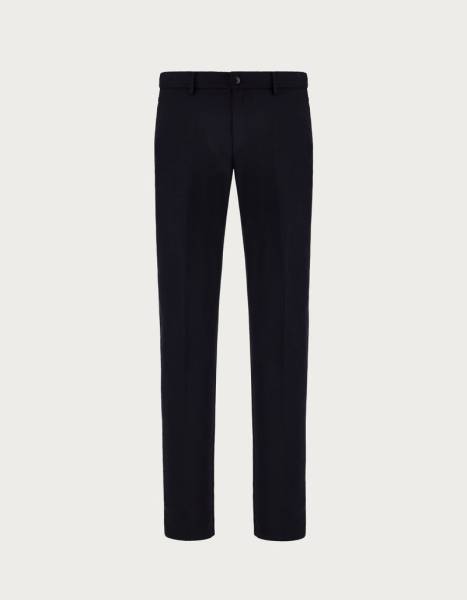 Canali Blue Trousers with Darts in Impeccabile Wool