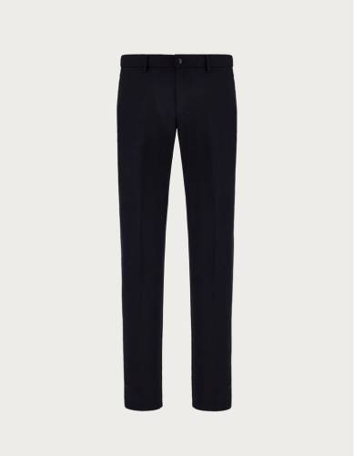 Canali Blue Trousers with Darts in Impeccabile Wool