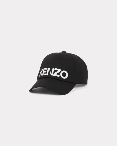 KENZO- Kenzography Black Cotton Baseball Cap