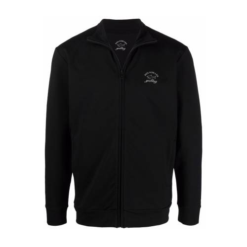 Paul & Shark Logo-Print Zip-Up Sweatshirt