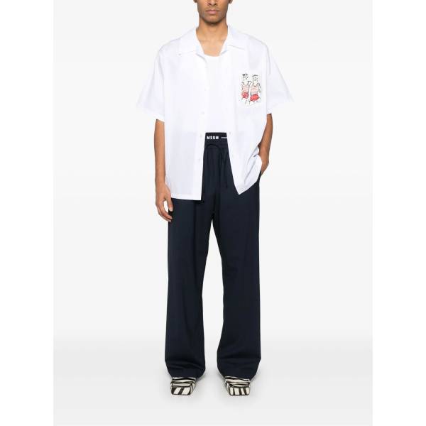 MSGM X Luke Edward Hall Sailors in Love Patch Shirt