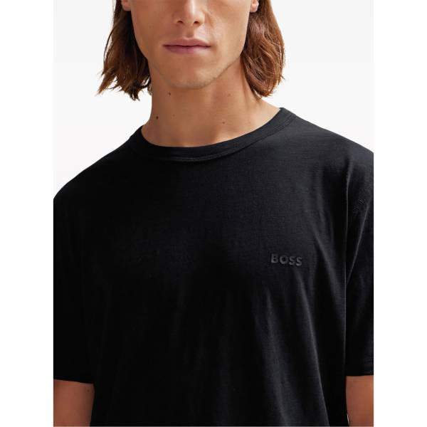Boss Logo-Print Cotton T-Shirt