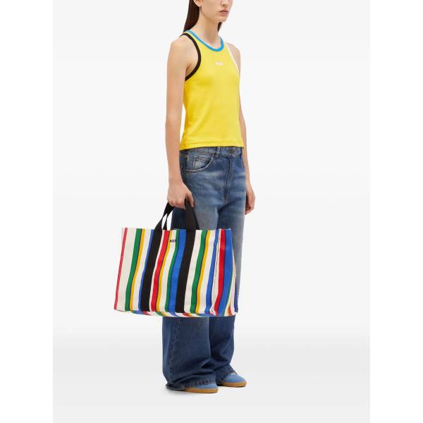 MSGM Striped Tote Bag
