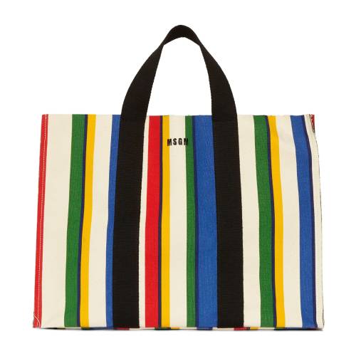 MSGM Striped Tote Bag