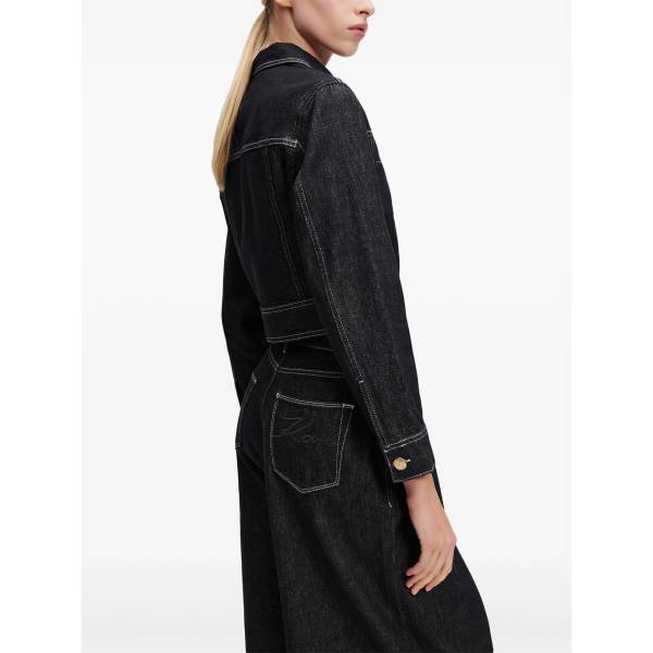 Karl Lagerfeld Cropped Denim Jacket