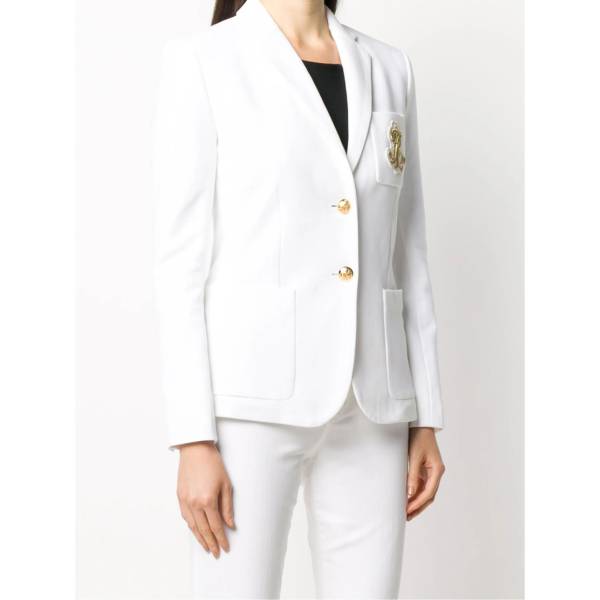 Lauren Ralph Lauren Single-Breasted Logo Blazer