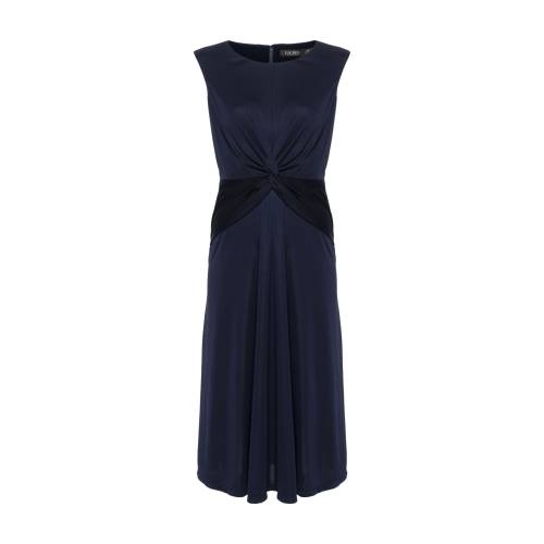 Lauren Ralph Lauren V-Neck Georgette Midi Dress