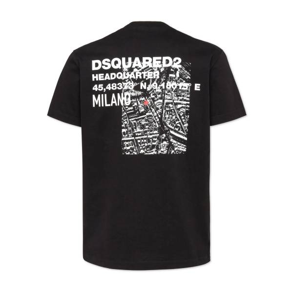 DSQUARED2 Map-Print Cotton T-Shirt