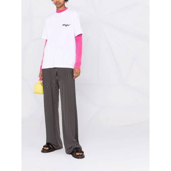 MSGM Chest-Logo Crew Neck T-Shirt