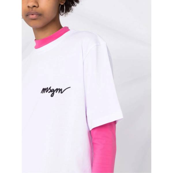 MSGM Chest-Logo Crew Neck T-Shirt