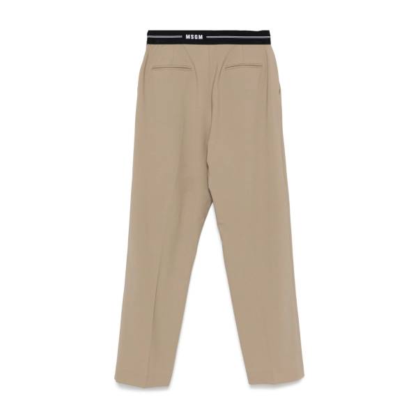 MSGM Logo-Waistband Trousers