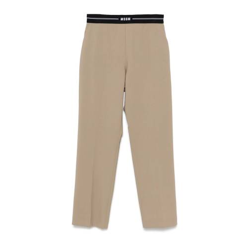MSGM Logo-Waistband Trousers