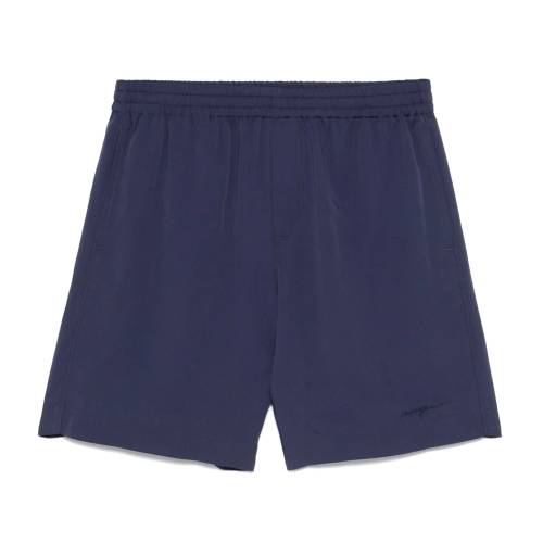 MSGM Logo-Embroidered Shorts