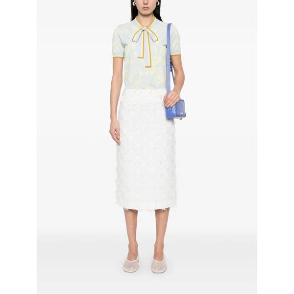 MSGM Appliqué-Detail Midi Skirt